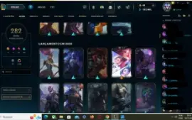 Conta mestre, todos os campeões e 282 skins, honra 5