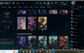 Conta mestre, todos os campeões e 282 skins, honra 5