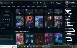 Conta mestre, todos os campeões e 282 skins, honra 5