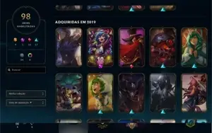 Conta LOL Gold 98 skins