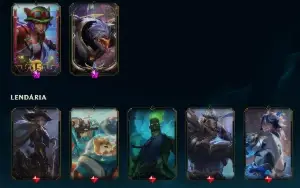 Conta lol unranked todos os campeões (menos mel) 200 skins