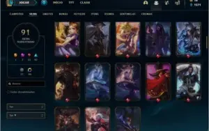 Conta ouro 3 de 85 champs e 91 skins com Sett Prestigio