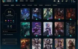 Conta ouro 3 de 85 champs e 91 skins com Sett Prestigio
