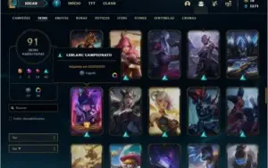 Conta ouro 3 de 85 champs e 91 skins com Sett Prestigio