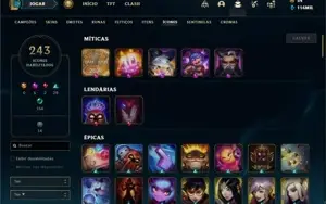 Conta ouro 4 com TODOS os champs e 153 Skins