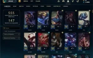 Conta ouro 4 com TODOS os champs e 153 Skins