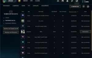 Conta ouro 4 com TODOS os champs e 153 Skins
