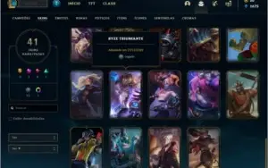 Conta DIAMANTE 4 com RYZE TRIUNFANTE, 41 skins e 72 champs