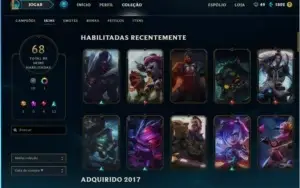 Vendo conta Gold 1 (mmr de platina 3)  / 68 Skins /