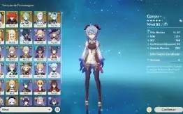 Conta Genshin Impact AR49 com personagens 6 T5