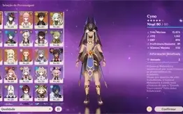 Conta com 6 personagens 5*
