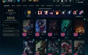 Esmeralda 4 com TODOS os Champs e 228 Skins + 12 Vitoriosas
