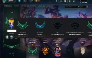 Esmeralda 4 com TODOS os Champs e 228 Skins + 12 Vitoriosas