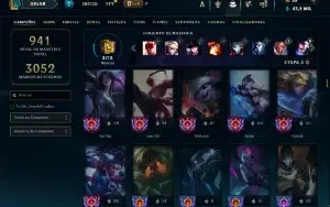 Esmeralda 4 com TODOS os Champs e 228 Skins + 12 Vitoriosas