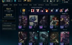 Esmeralda 4 com TODOS os Champs e 228 Skins + 12 Vitoriosas