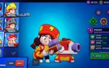 Conta Brawl Stars - Shelly Estelar / Ricochet Antigo Red