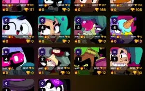Conta Brawl Stars - Shelly Estelar / Ricochet Antigo Red