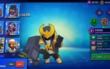 Conta Brawl Stars - Shelly Estelar / Ricochet Antigo Red