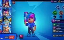 Conta Brawl Stars - Shelly Estelar / Ricochet Antigo Red