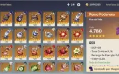 Ar 55 Genshin Impact  10 personagens 5*
