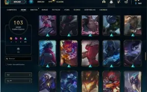 Conta ouro 4 com 120 Champs e 103 Skins + 2 Prestigios
