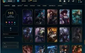 Conta ouro 4 com 120 Champs e 103 Skins + 2 Prestigios