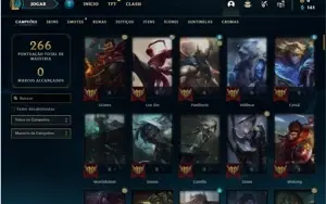 Conta ouro 4 com 120 Champs e 103 Skins + 2 Prestigios