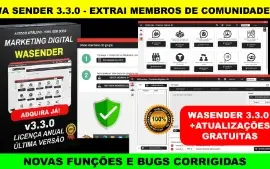 ✅ Wa Sender 3.3.0 c/ nova Função Lic. Anual + Atualizações