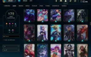 Conta Ferro 1 com 100 Champs e 172 Skins + 3 Prestigios
