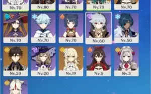 Conta server NA ar48 com Diluc + 4 5 Estrelas