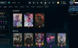 Conta Lol Platina 4, 361 Skins, All Champs