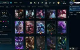 Conta Lol Platina 4, 361 Skins, All Champs