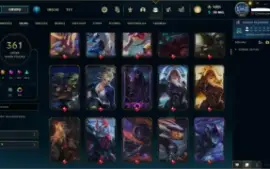 Conta Lol Platina 4, 361 Skins, All Champs