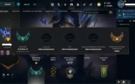 Conta Lol Platina 4, 361 Skins, All Champs
