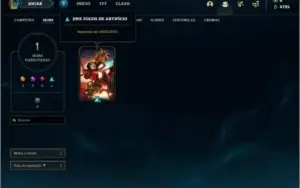 Conta prata 3 barata com 21 champs e 1 skin
