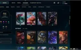 Vendo conta GOLD 1 lol com todos champs e 96 SKINS