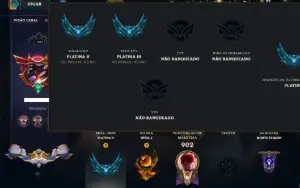 Platina 2 com TODOS os Champs e 264 Skins ( JG / ADC / SUP )