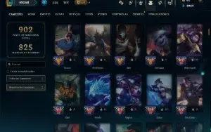 Platina 2 com TODOS os Champs e 264 Skins ( JG / ADC / SUP )
