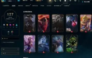 Conta Lol Lv 351, 127 SKINS