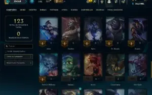 Mestre com 55 Champs e 12 Skins ( 15 PDL )