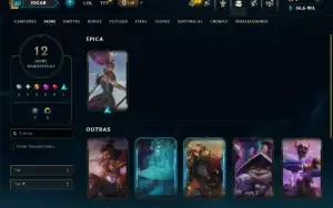 Mestre com 55 Champs e 12 Skins ( 15 PDL )