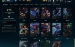 Mestre com 55 Champs e 12 Skins ( 15 PDL )