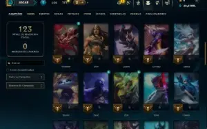 Mestre com 55 Champs e 12 Skins ( 15 PDL )