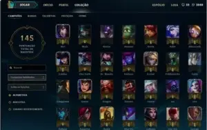 CONTA PRATA 60 CHAMPS/13SKINS/36ICONES/3PAG DE RUNAS/PRATA V