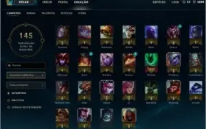 CONTA PRATA 60 CHAMPS/13SKINS/36ICONES/3PAG DE RUNAS/PRATA V
