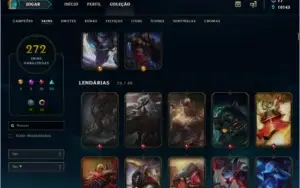 CONTA LOL- GOLD 2 - ALL CHAMP + 272 SKINS + 2 Skins Ultimate