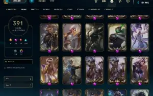 Conta lol mais de 20 míticas, e muitos itens raros