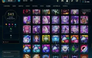 Conta lol mais de 20 míticas, e muitos itens raros