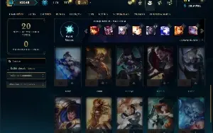 Platina 4 com 21 Champs e 1 Skin