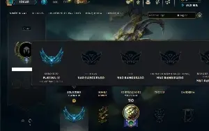 Platina 4 com 21 Champs e 1 Skin